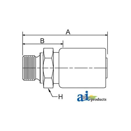 A & I Products (HC-M-BSPP) Male BSP Parallel Pipe - Rigid - Straight 3" x1" x1" A-M-BSPP-06-08